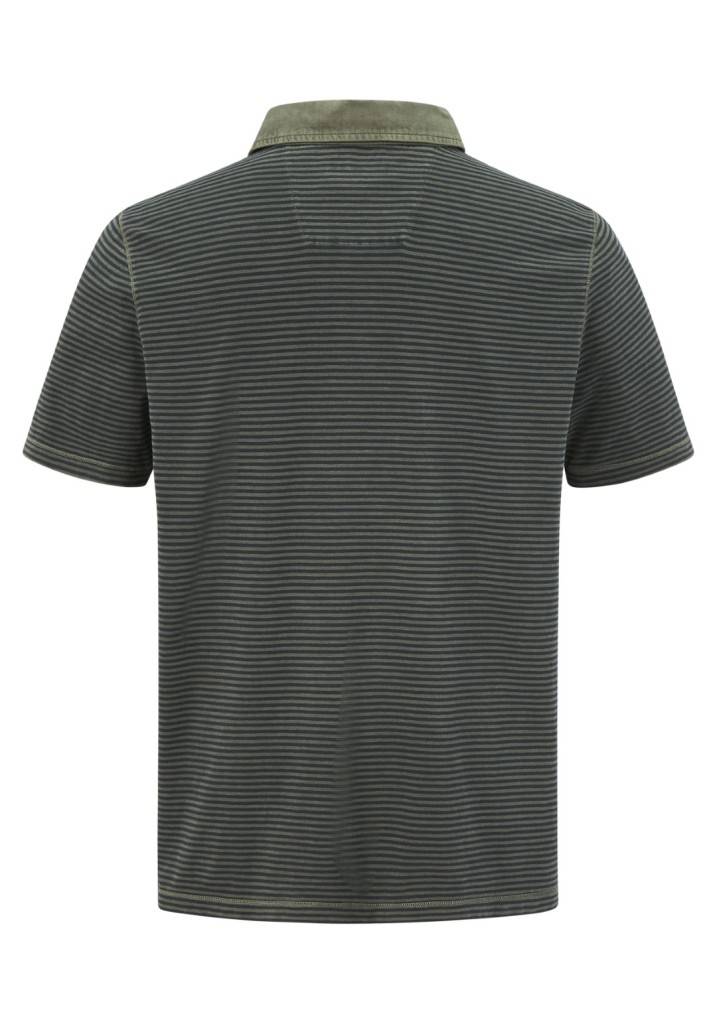 Paddocks Polo stripe jersey normale Passform - dusty olive Kauf eins, bekomm eins gratis