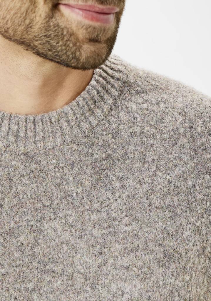 Paddocks Wool round neck normale Passform - taupe Sonderangebote