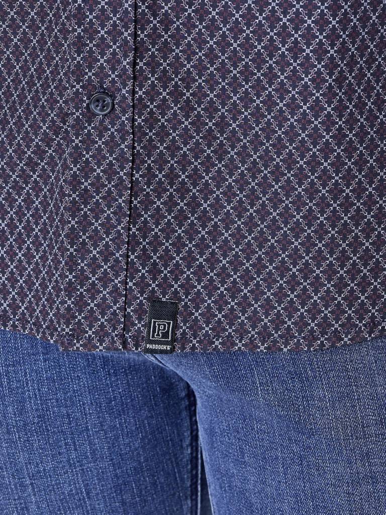 Paddocks shirt with 1 bust pocket normale Passform - Red Riesige Ersparnisse