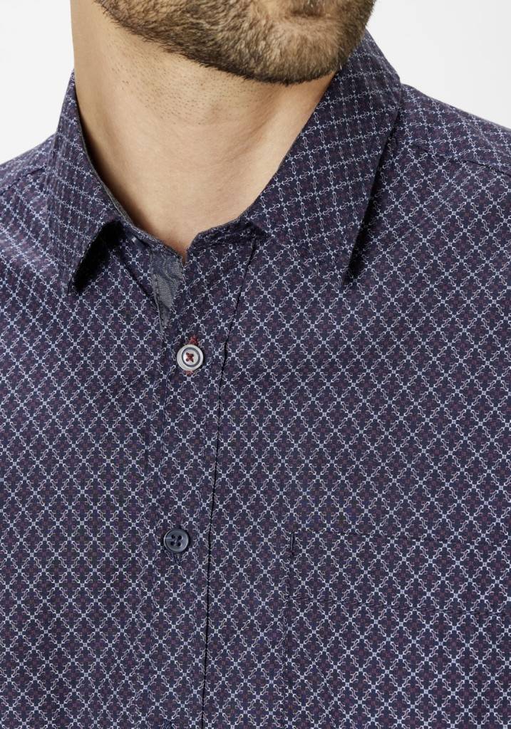 Paddocks shirt with 1 bust pocket normale Passform - Red Riesige Ersparnisse