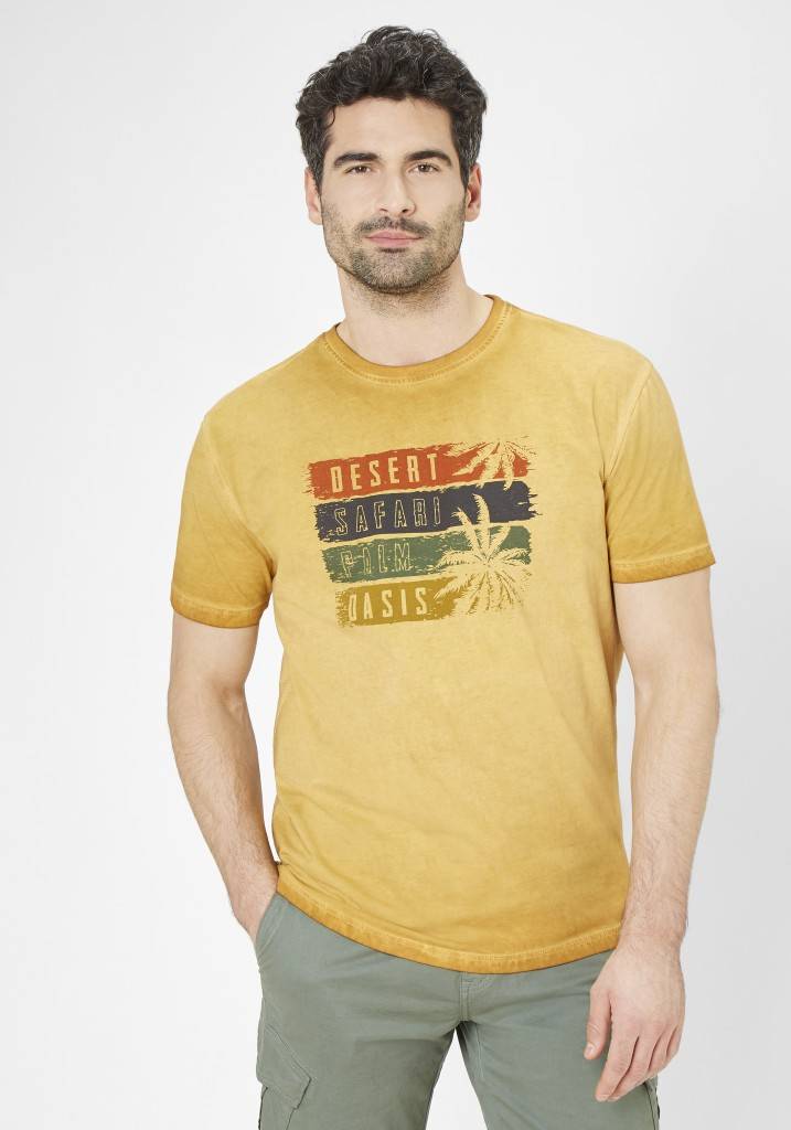 Paddocks Round neck short sleeve normale Passform - gold Tiefpreis
