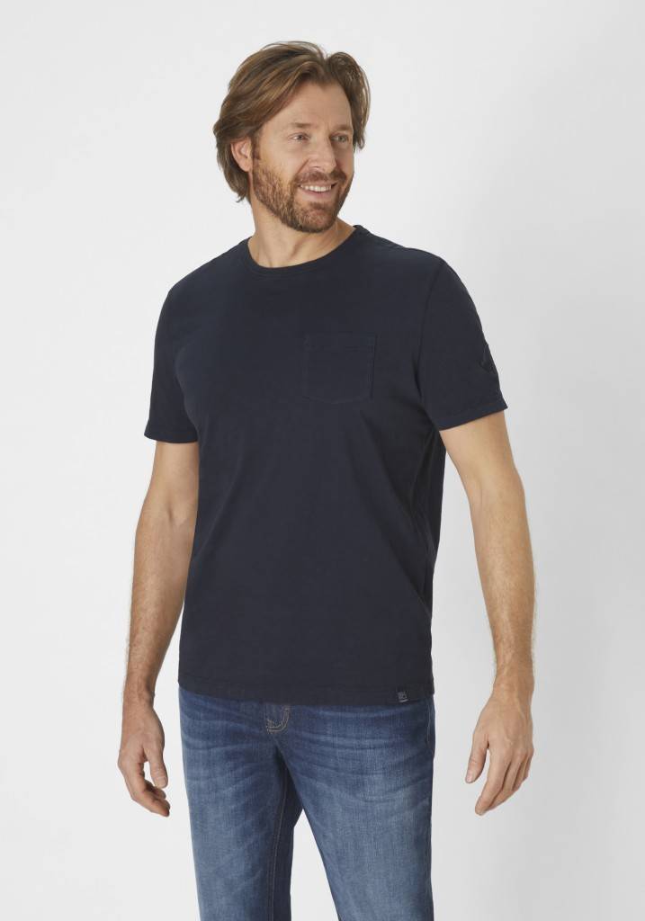 Paddocks Short sleeve roundneck shirt normale Passform - dark navy Super Sparpreis
