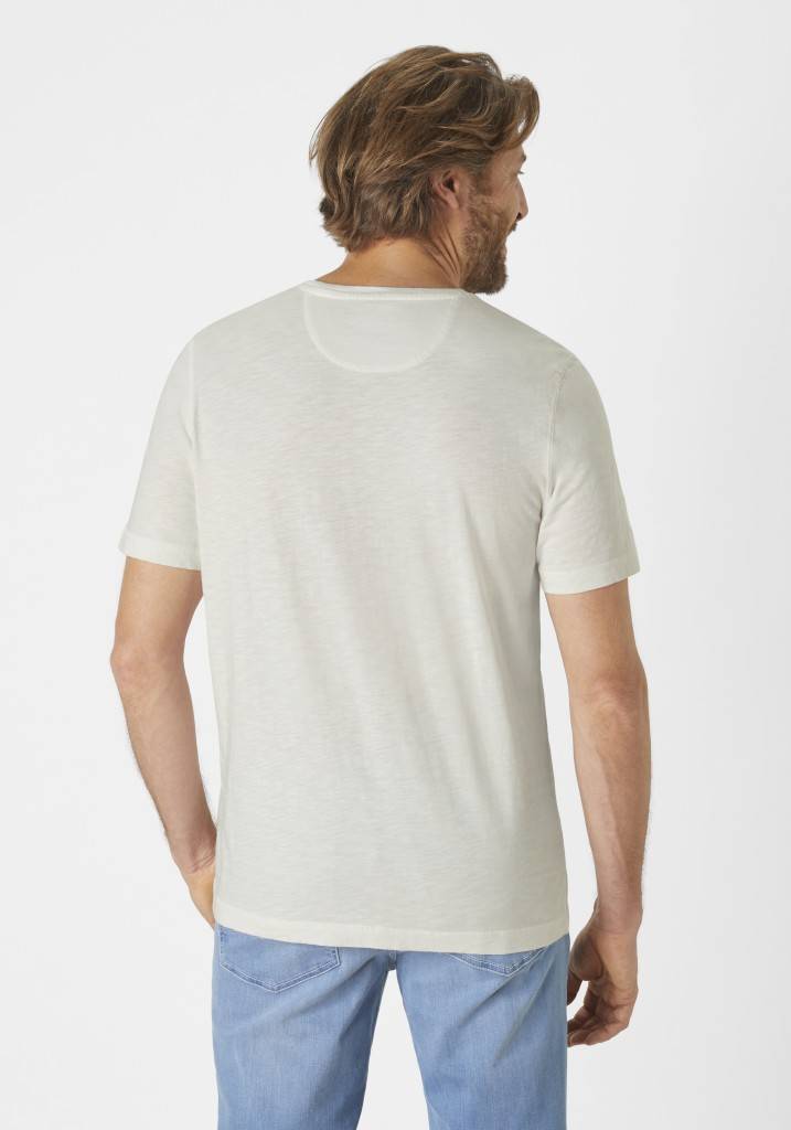 Paddocks Short sleeve roundneck shirt normale Passform - off white Wochenangebot
