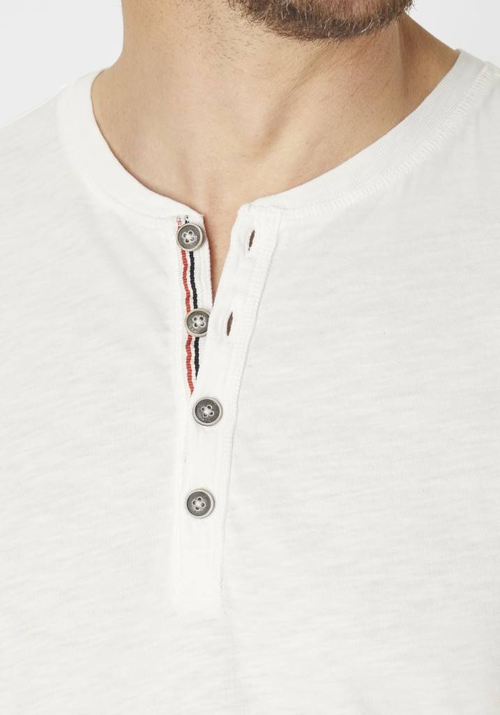 Paddocks Short sleeve henley shirt, single jersey normale Passform - off white Kostenlose Rückgabe