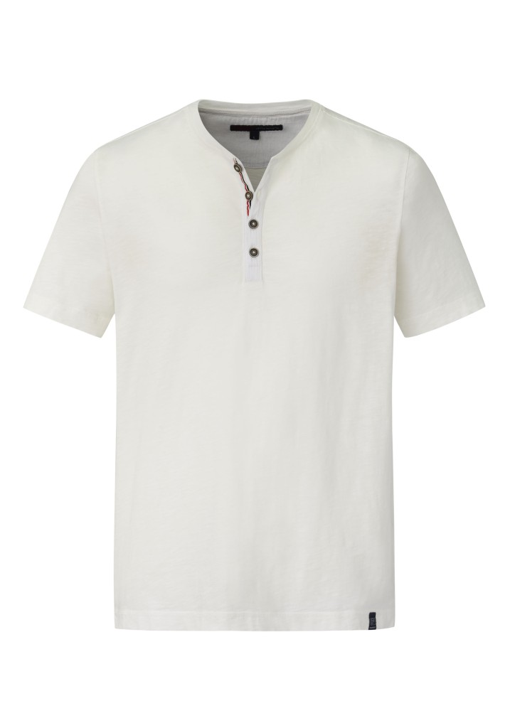 Paddocks Short sleeve henley shirt, single jersey normale Passform - off white Kostenlose Rückgabe