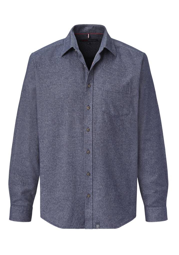 Paddocks Long sleeve shirt with pocket normale Passform - blue melange Letzte 3 Tage