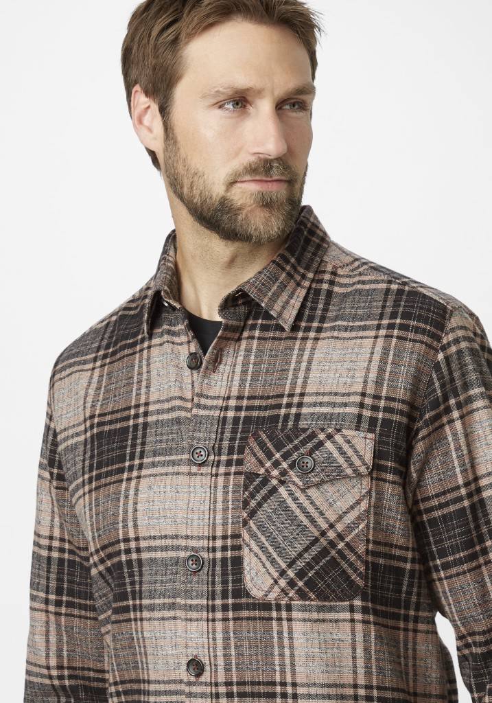 Paddocks Check Overjacket with patched pockets normale Passform - beige Neueste Stile