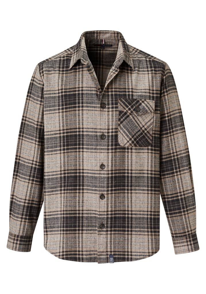 Paddocks Check Overjacket with patched pockets normale Passform - beige Neueste Stile