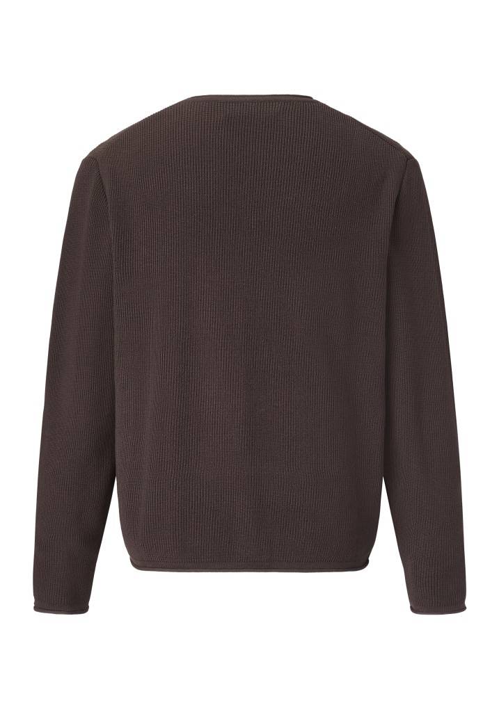 Paddocks Round neck melange knit pullover normale Passform - mocca Letzte 2 Tage