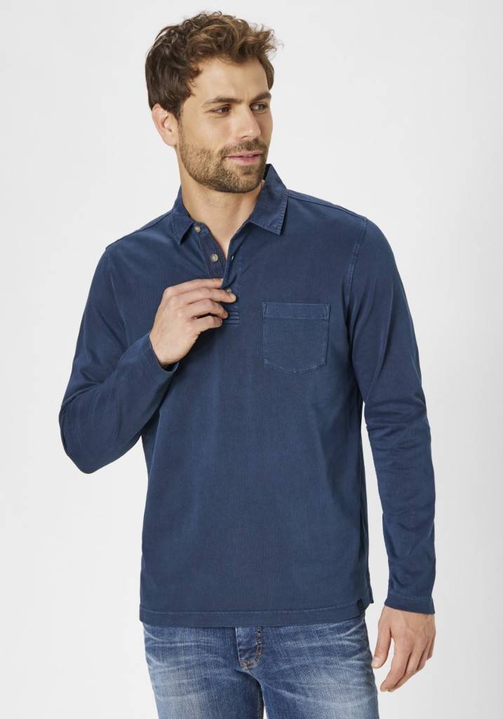 Paddocks Heavy jersey polo with pockets normale Passform - blue Letzter Tag