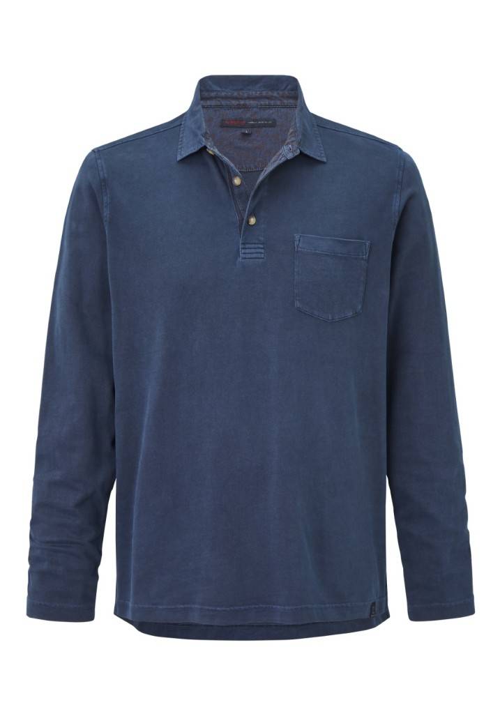 Paddocks Heavy jersey polo with pockets normale Passform - blue Letzter Tag