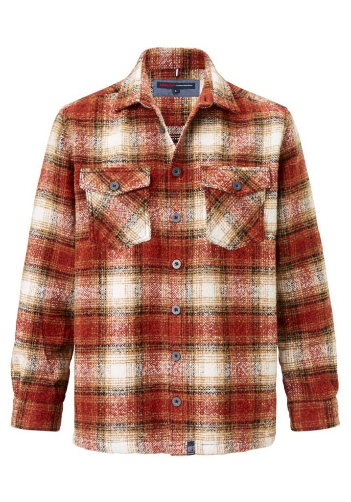 Paddocks Overshirt big check with 2 bust pockets normale Passform - Red Outlet