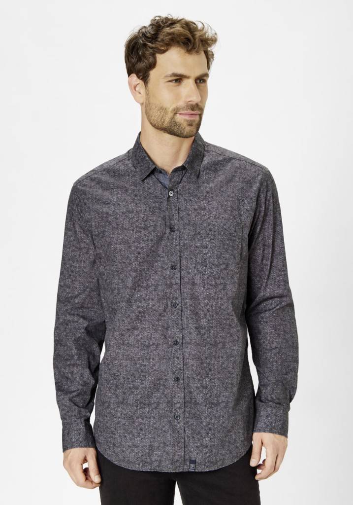 Paddocks shirt with 1 bust pocket normale Passform - anthra Auslauf