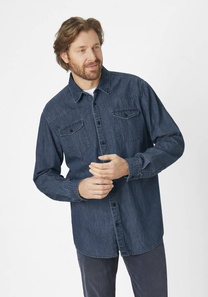 Paddocks Long sleeve shirt normale Passform - medium blue Top Angebot