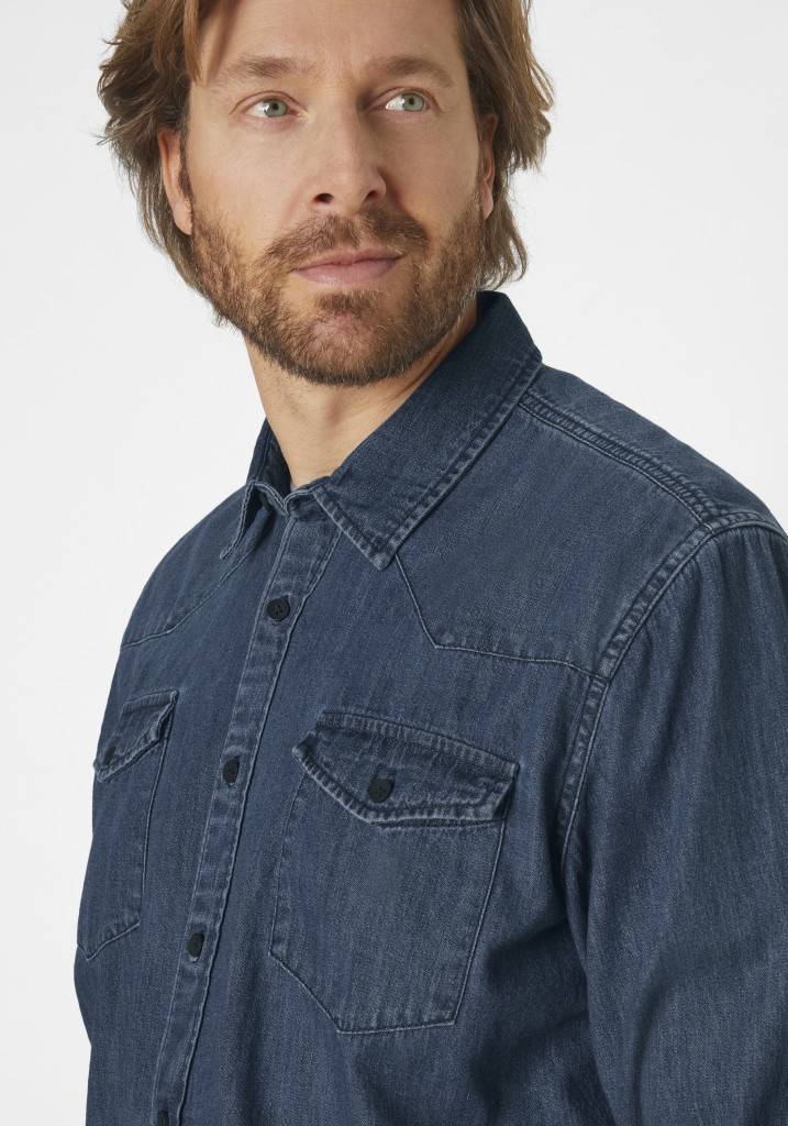 Paddocks Long sleeve shirt normale Passform - medium blue Top Angebot
