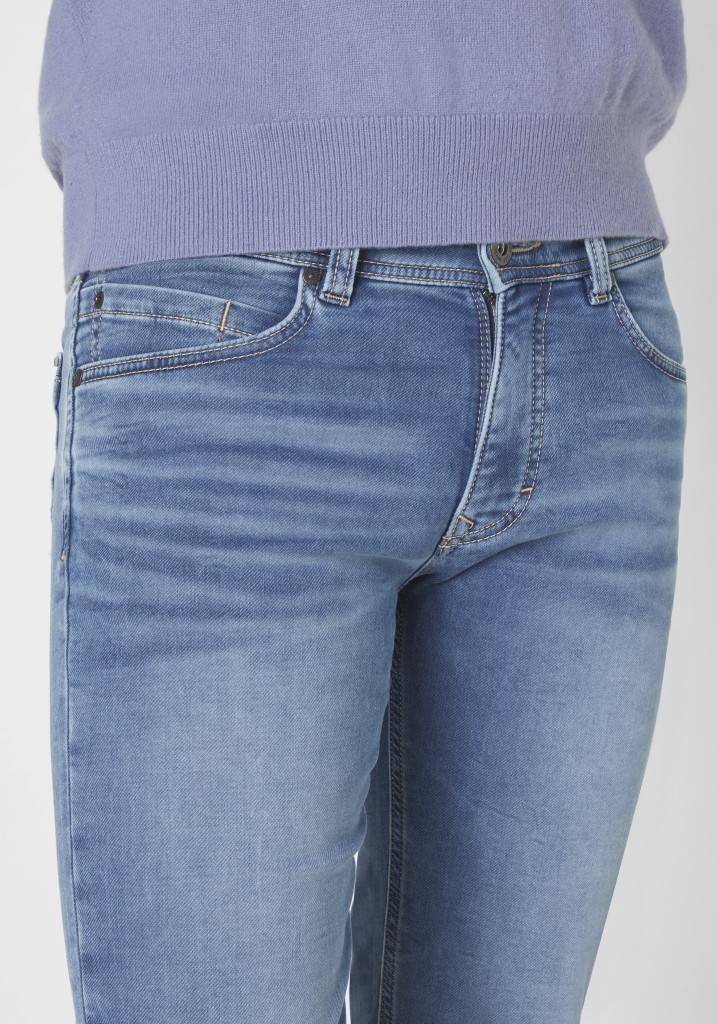 Paddocks DEAN MOTION&COMFORT JOGG DENIM schmale Passform - medium blue used moustache Neueste Mode