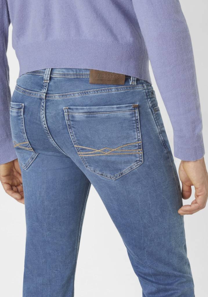 Paddocks DEAN MOTION&COMFORT JOGG DENIM schmale Passform - medium blue used moustache Neueste Mode