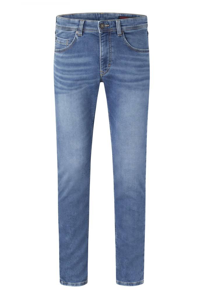 Paddocks DEAN MOTION&COMFORT JOGG DENIM schmale Passform - medium blue used moustache Neueste Mode