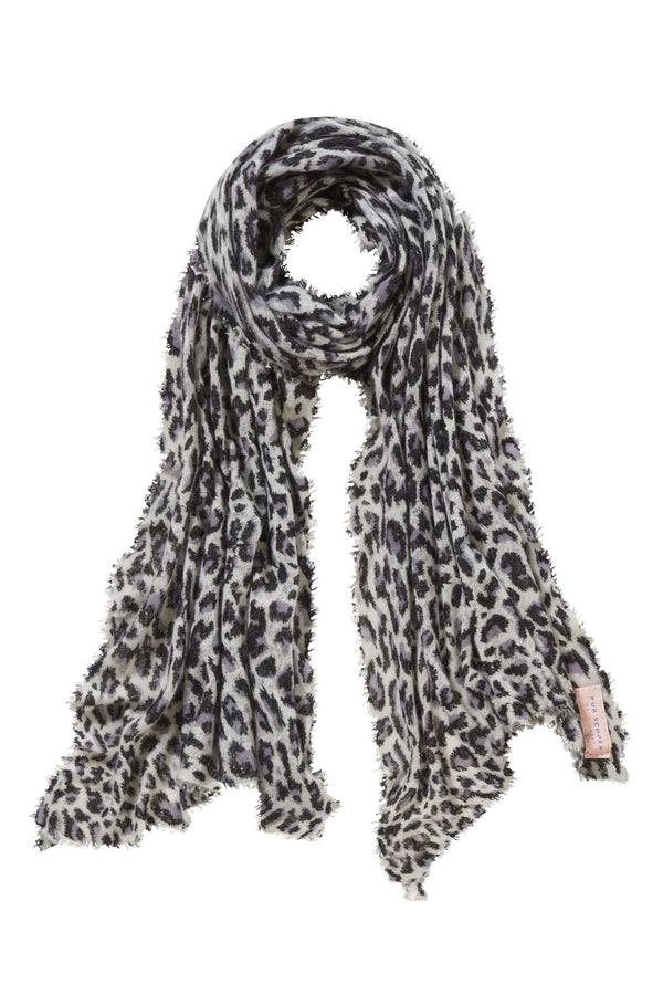 Pur Schoen Schal leo black-grey Letzter Tag