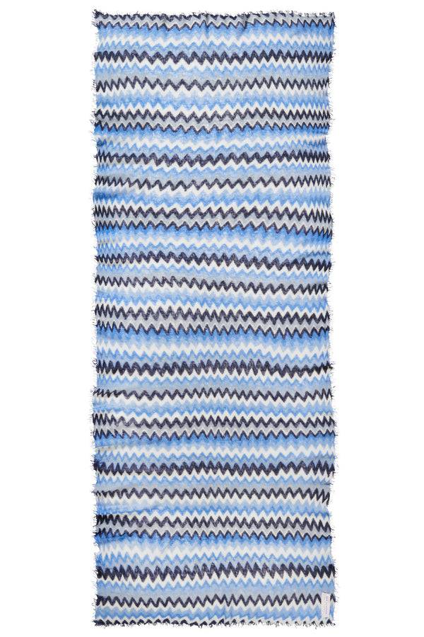 Pur Schoen Schal chevron skyblue-silber Super Rabatt