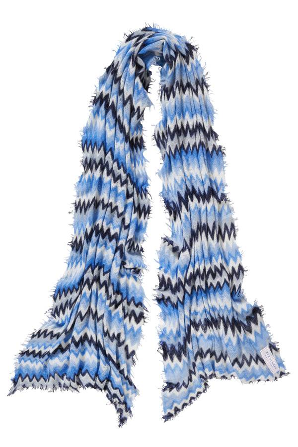 Pur Schoen Schal chevron skyblue-silber Super Rabatt