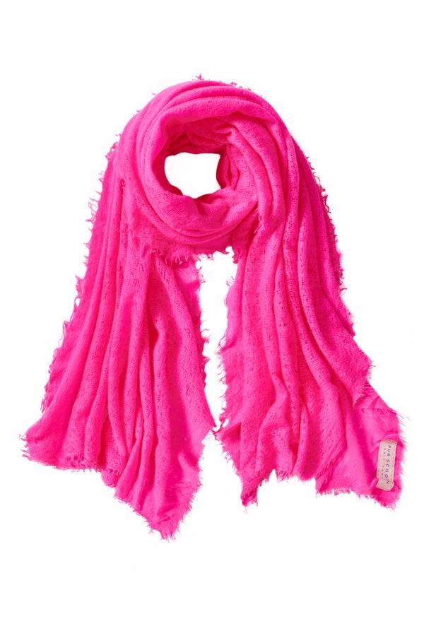 Pur Schoen Schal neon pink Im Verkauf
