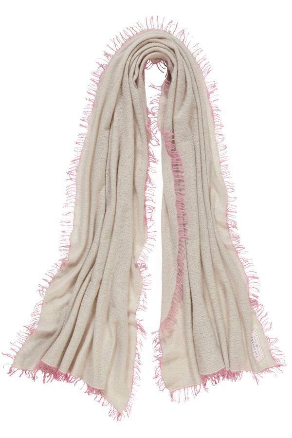 Pur Schoen Schal stone II fransen rose Versandkostenfrei
