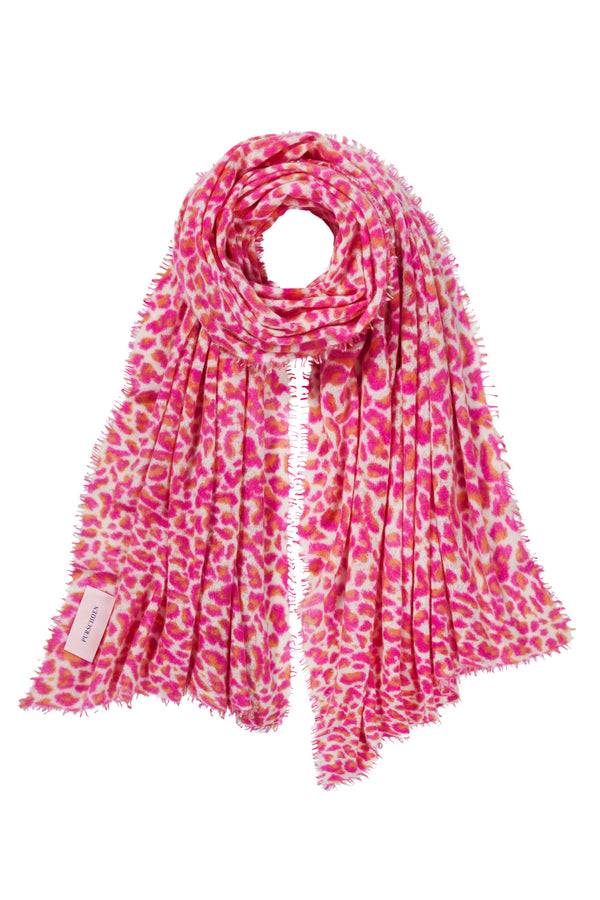 Pur Schoen Schal leo pink-orange Cyber Monday