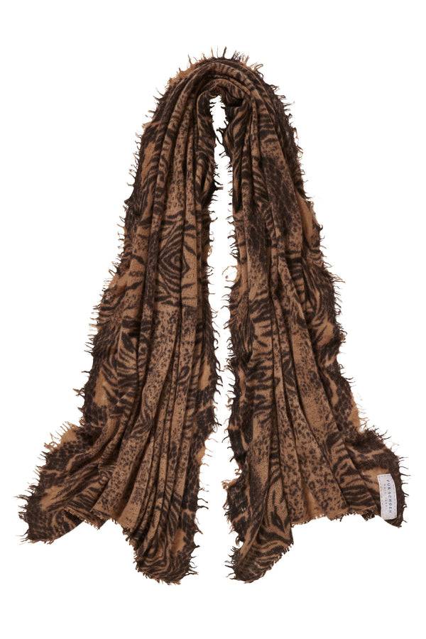 Pur Schoen Schal crazy animal testa-camel II Valentinstagsangebot