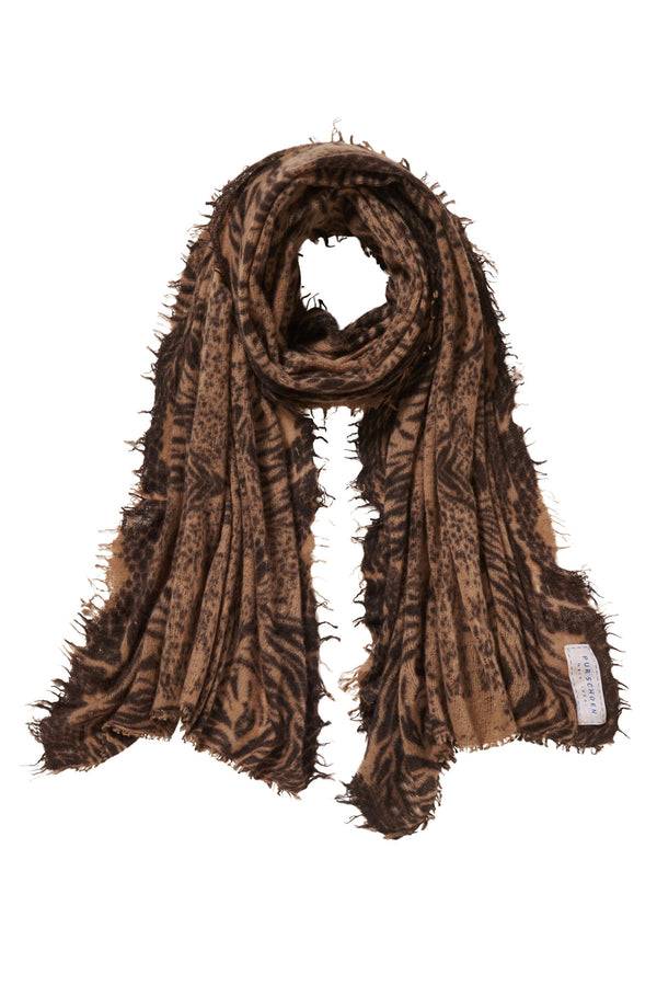 Pur Schoen Schal crazy animal testa-camel II Valentinstagsangebot