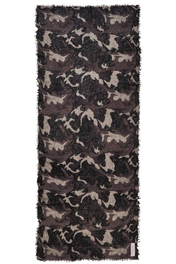 Pur Schoen Schal camo grey-black Heißer Verkauf
