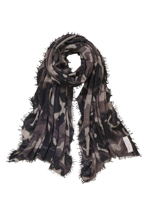 Pur Schoen Schal camo grey-black Heißer Verkauf