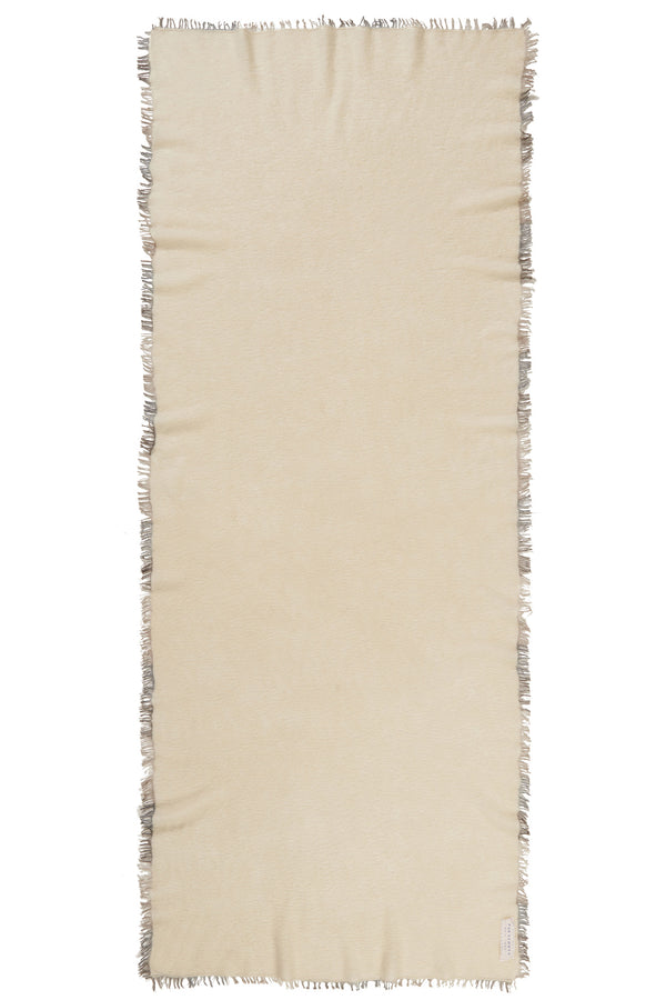 Pur Schoen Schal natural fransen grey Räumungsverkauf