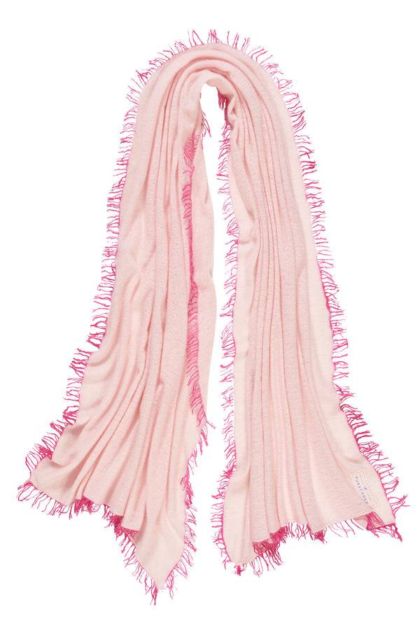 Pur Schoen Schal puder rose fransen pink Bis zu 50% Rabatt
