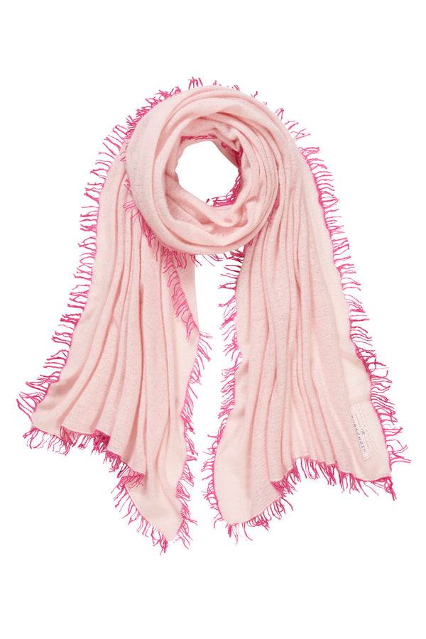 Pur Schoen Schal puder rose fransen pink Bis zu 50% Rabatt