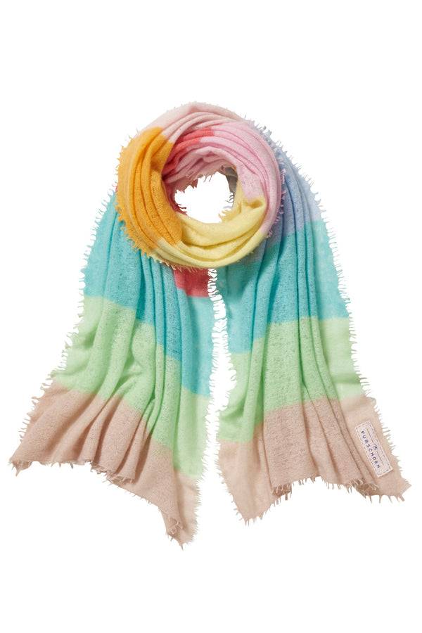 Pur Schoen Schal rainbow stripes 7 Sonderangebot der Fabrik
