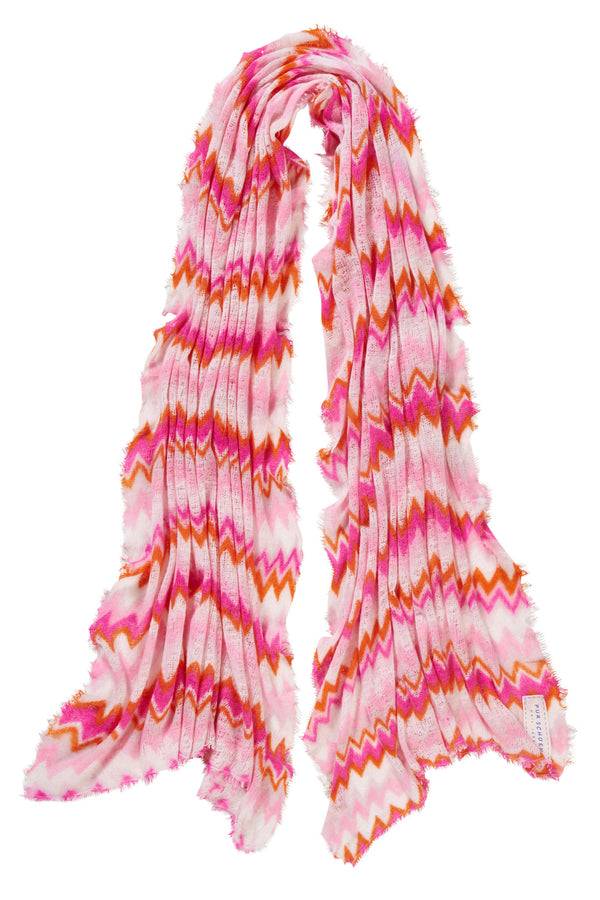 Pur Schoen Schal chevron pink-lavendel Fabrikpreis
