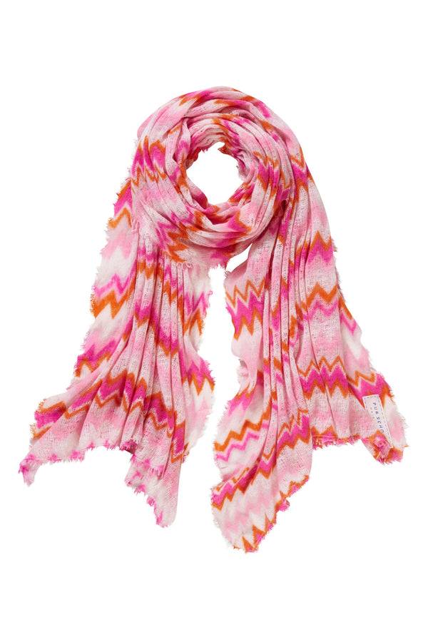 Pur Schoen Schal chevron pink-lavendel Fabrikpreis