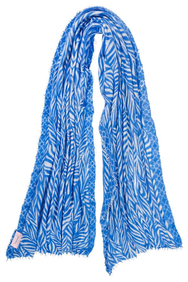 Pur Schoen Schal leafgarden sky blue-natural Online Shopping