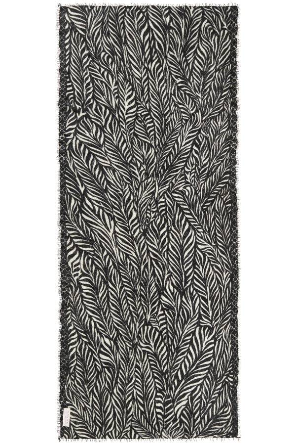 Pur Schoen Schal leafgarden black-natural Black Friday