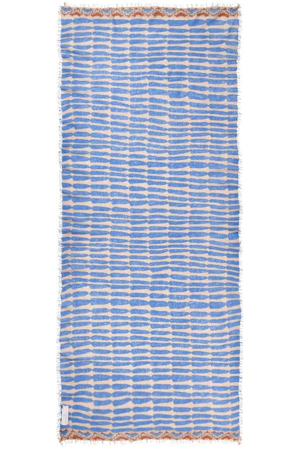 Pur Schoen Schal habbat sky blue-sand Weihnachtsangebot