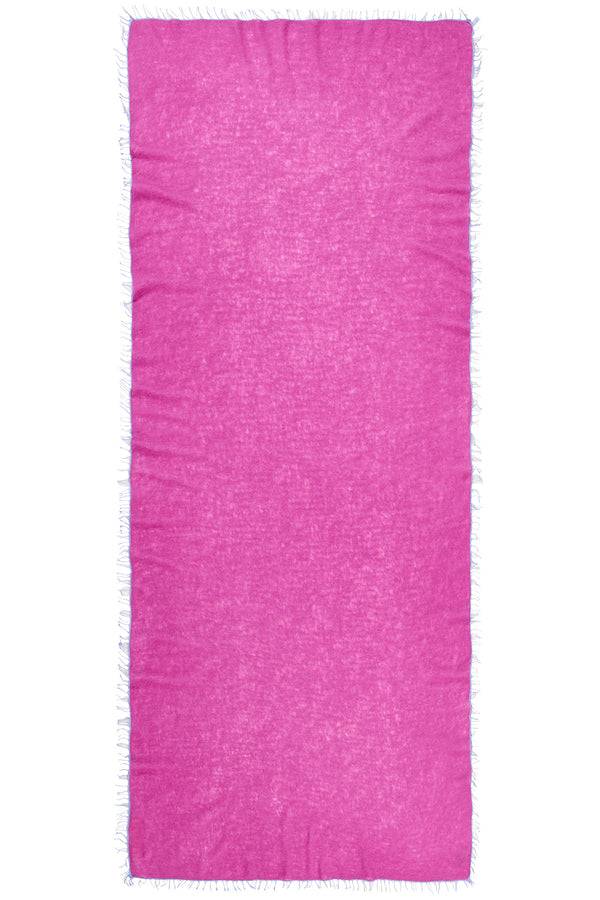 Pur Schoen Schal fuchsia fransen sky blue Bis zu 50% Rabatt