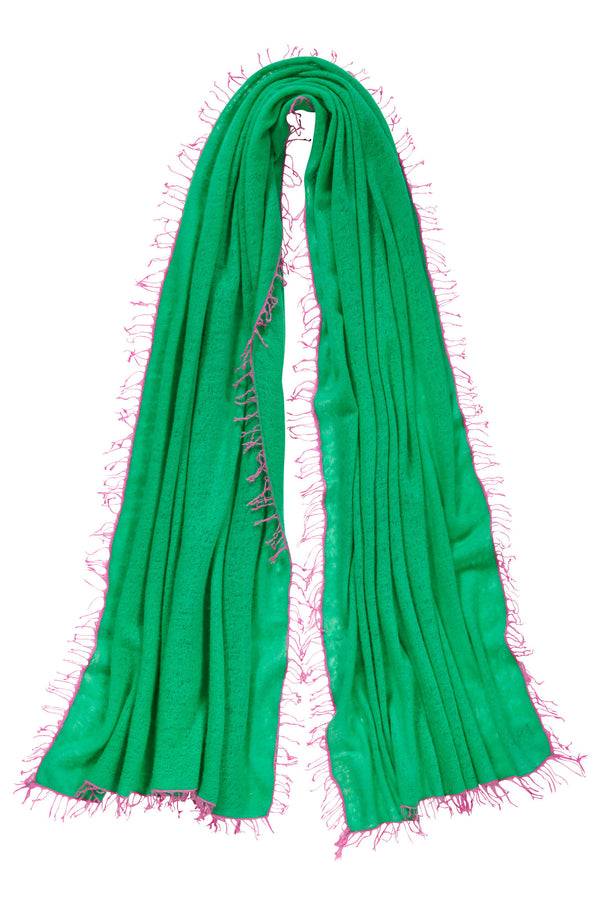 Pur Schoen Schal limette fransen pink Bis zu 60% Rabatt