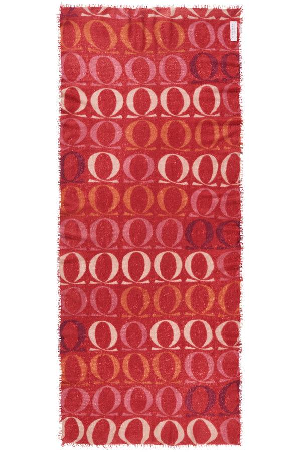 Pur Schoen Schal logo-love bigO lava red Auslauf