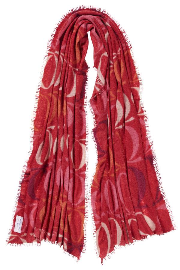 Pur Schoen Schal logo-love bigO lava red Auslauf