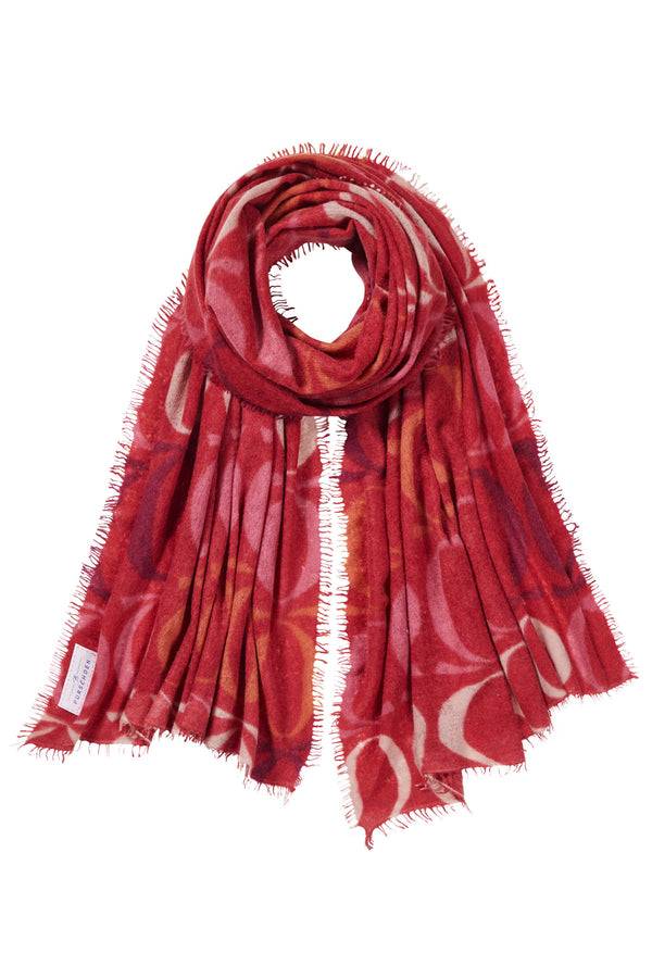 Pur Schoen Schal logo-love bigO lava red Auslauf