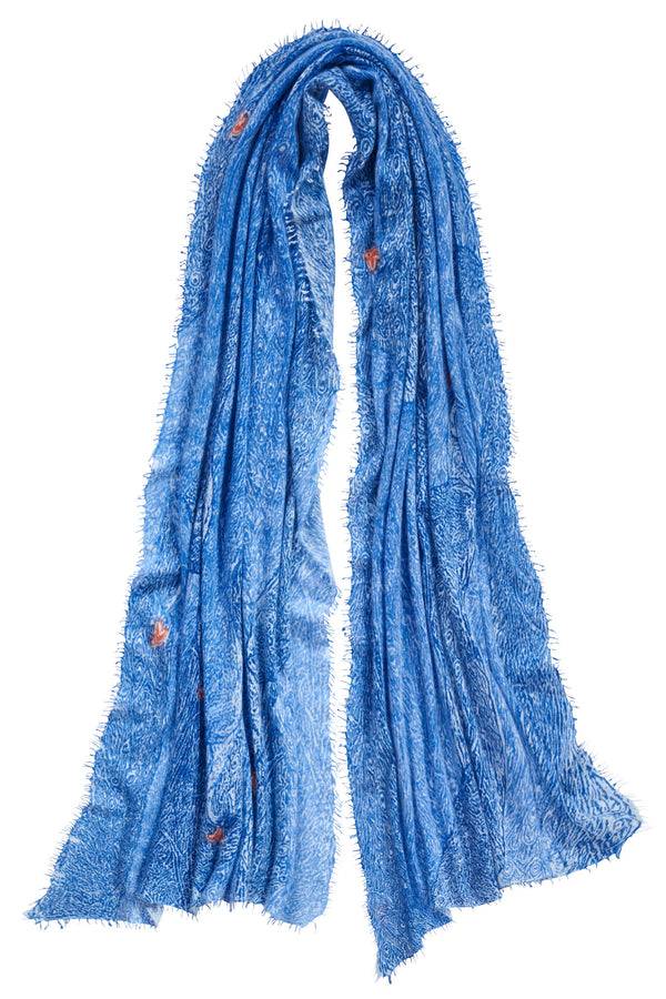 Pur Schoen Schal peacock blau Lagerräumung