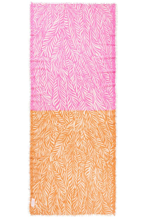 Pur Schoen Schal leafgarden multi puder pink Letzte 2 Tage