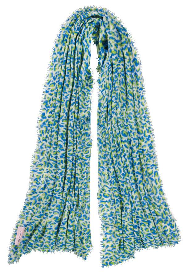 Pur Schoen Schal leo sky blue-neon grün Bis zu 60% Rabatt