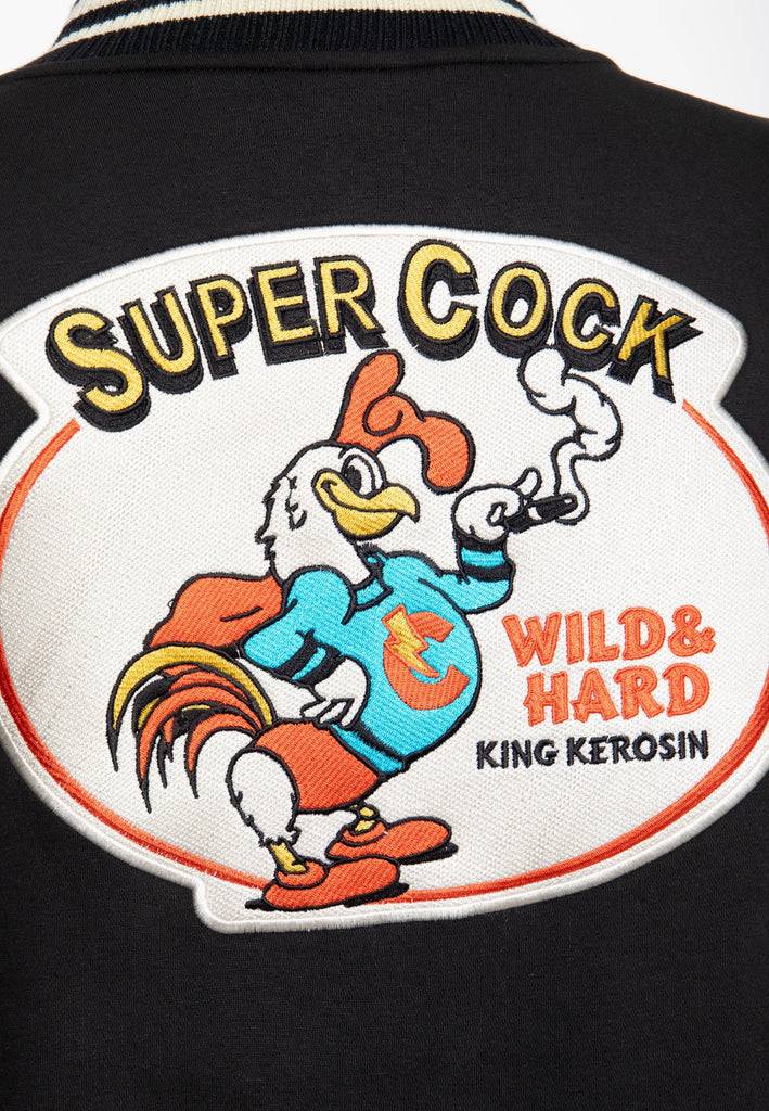 Queen Kerosin College Jacke «Super Cock» 50% Rabatt für begrenzte Zeit